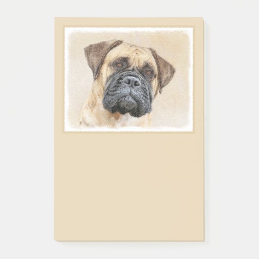 Post-it® Bullmastiff Painting - Cute Original Dog Art (Devant)