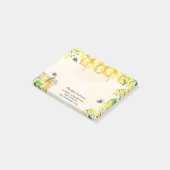 Post-it® Bumble abeilles miel fleurie jaune entreprise (Incliné)