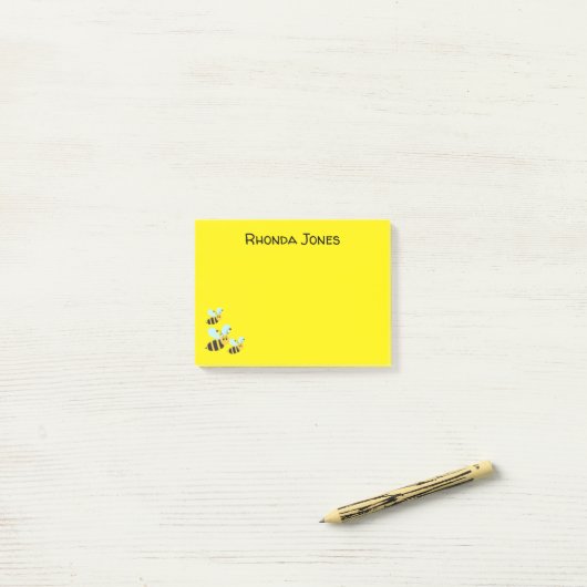 Post-it® Bumble Bees (Sur un bureau)