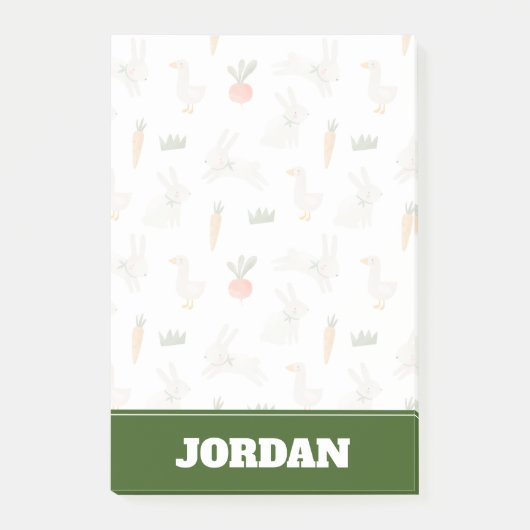 Post-it® Bunnies & Canards sur le Motif de ferme (Devant)