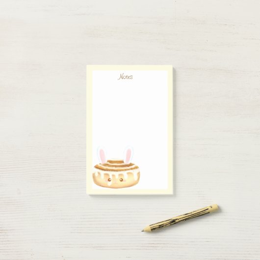 Post-it® Bunny Sweet Dessert cannon Bun (Sur un bureau)