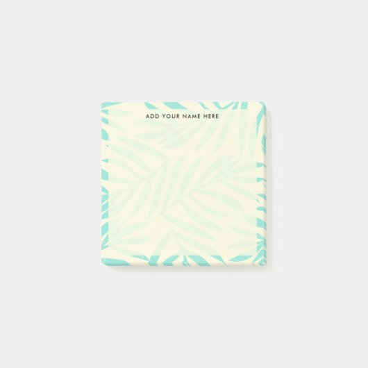 Post-it® Bureau de Feuilles Boho Pastel Blue Palm (Devant)