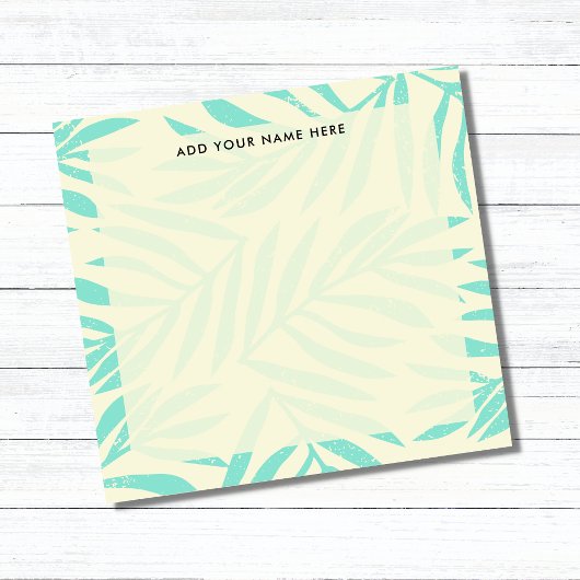Post-it® Bureau de Feuilles Boho Pastel Blue Palm