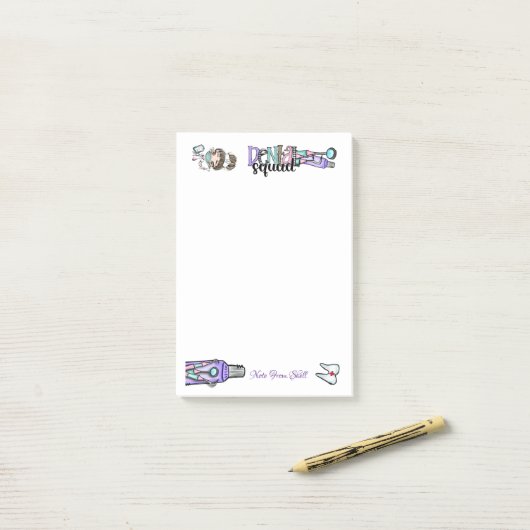 Post-it® Bureau dentaire Post It Note Pad (Sur un bureau)