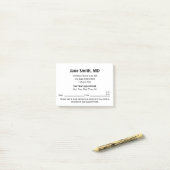 Post-it® Bureau des médecins Noir Blanc Votre prochain rend (Sur un bureau)