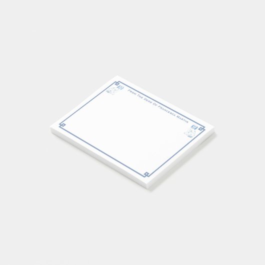 Post-it® Bureau D'Espagnol Darling Blue And White (Incliné)