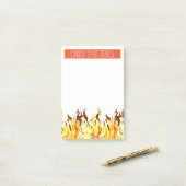 Post-it® Bureau personnalisé par Topics| chaud flamboyant (Sur un bureau)