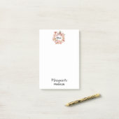 Post-it® Bureau personnel Daté Boho Rose Florals (Sur un bureau)