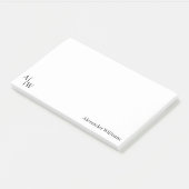 Post-it® Bureau professionnel initial de 2 monogrammes élég (Incliné)