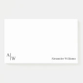 Post-it® Bureau professionnel initial de 2 monogrammes élég (Devant)