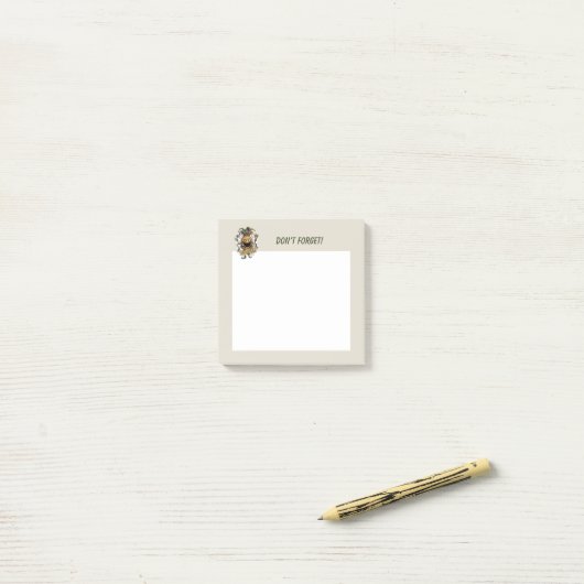 Post-it® Burger de l'ami du bouffon du vide (Sur un bureau)