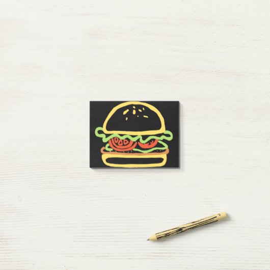 POST-IT® BURGER HAMBURGER (Sur un bureau)