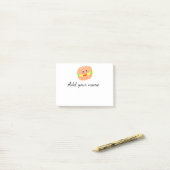 Post-it® burger orange aquarelle ajouter nom texte frites n (Sur un bureau)