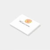 Post-it® burger orange aquarelle ajouter nom texte frites n (Incliné)