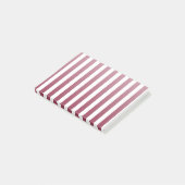 Post-it® Burgundy et blanc rayures de bonbons (Incliné)