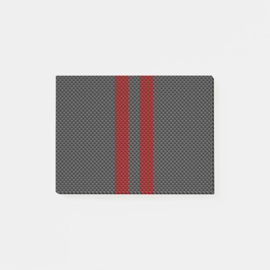 Post-it® Burgundy Red Carbon Style Racing (Devant)