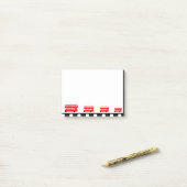 Post-it® Bus Londres Double Decker, Dessin rouge (bureau) (Sur un bureau)