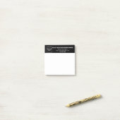 Post-it® Business Black Heading White Carré poster une note (Sur un bureau)