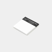 Post-it® Business Black Heading White Carré poster une note (Incliné)