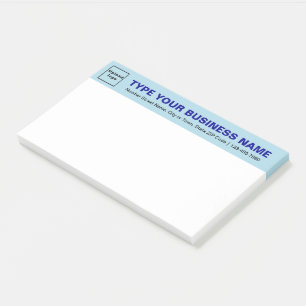 Post-it® Business Light Blue Titre Grand billet il note