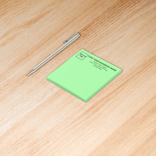 Post-it® Business Light Green Carré poster sa note