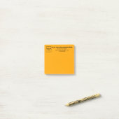 Post-it® Business Orange Carré poster sa note (Sur un bureau)