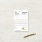 Post-it® (Business Pad) Payment Sales Invoice Receipt Book (Sur un bureau)