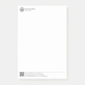 Post-it® Business Stationary Template With Logo And QR Code (Devant)