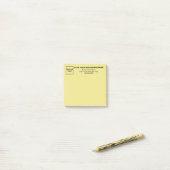 Post-it® Business Yellow Carré poster sa note (Sur un bureau)