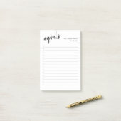 Post-it® #buts nom personnalisable et titre à faire liste (Sur un bureau)