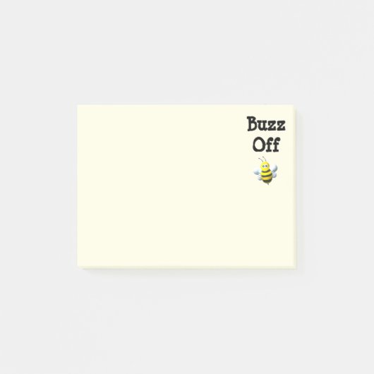 Post-it® Buzz Off Bee Bumblebee Custom Text (Devant)