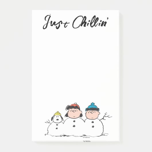 Post-it® cacahuètes | 3 Personne Snowman (Devant)
