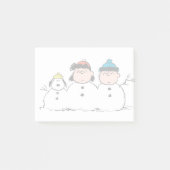 Post-it® cacahuètes | 3 Personne Snowman (Devant)