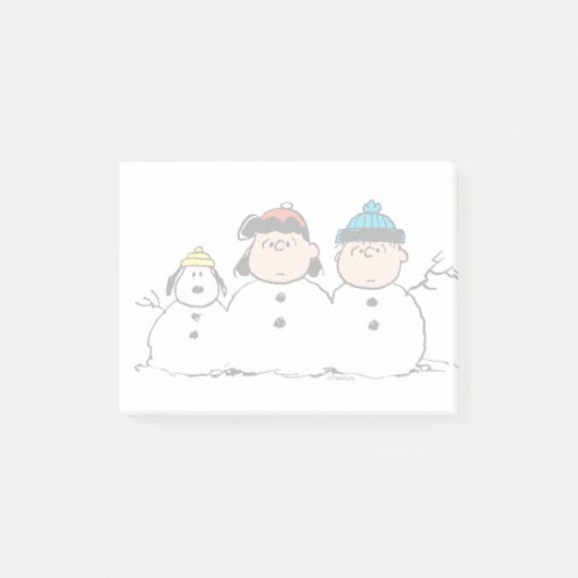 Post-it® cacahuètes | 3 Personne Snowman (Devant)