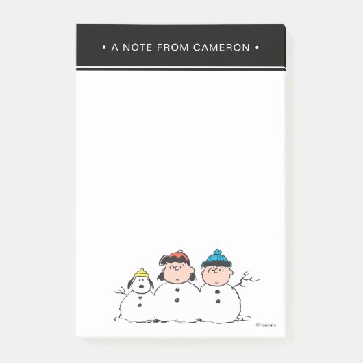 Post-it® cacahuètes | 3 Personne Snowman (Devant)