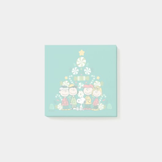 Post-it® cacahuètes | Arbre de Noël de menthe poivrée (Devant)