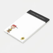 Post-it® cacahuètes | Charlie Brown Baseball Smile (Incliné)