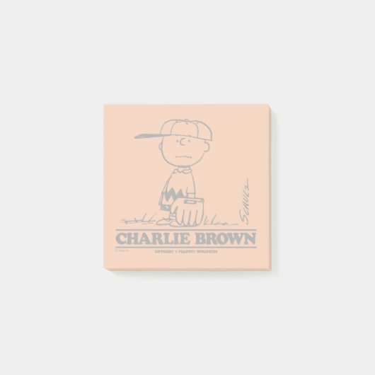 Post-it® cacahuètes | Charlie Brown Jouer à la balle (Devant)