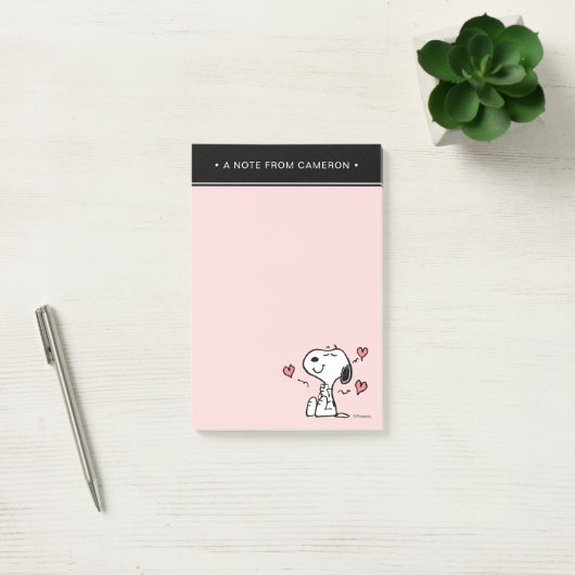 Post-it® cacahuètes | Coeurs de snoopy (Bureau)