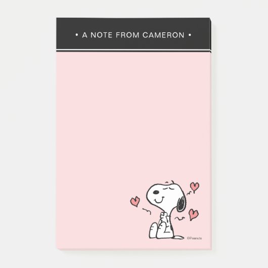 Post-it® cacahuètes | Coeurs de snoopy (Devant)