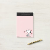 Post-it® cacahuètes | Coeurs de snoopy (Sur un bureau)