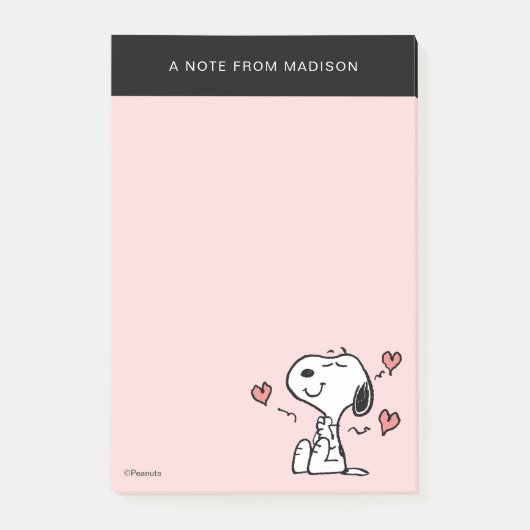 Post-it® cacahuètes | Coeurs de snoopy (Devant)