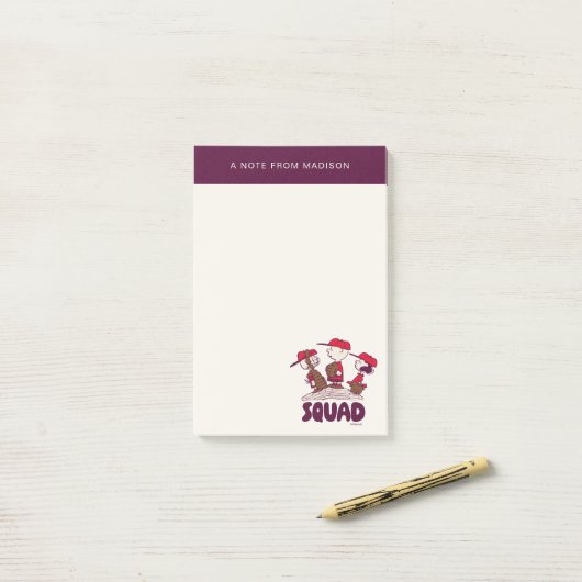 Post-it® cacahuètes | Équipe de baseball (Sur un bureau)