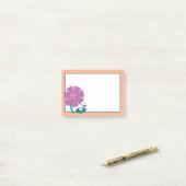 Post-it® cacahuètes | Illustration de la nature Fleur pourp (Sur un bureau)