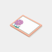 Post-it® cacahuètes | Illustration de la nature Fleur pourp (Incliné)