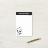 Post-it® cacahuètes | Lecteur Snoopy Saxophone (Sur un bureau)