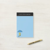 Post-it® cacahuètes | Parapluie bleu Woodstock (Sur un bureau)