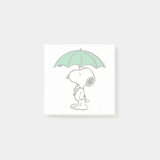 Post-it® cacahuètes | Parapluie vert Snoopy (Devant)