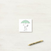 Post-it® cacahuètes | Parapluie vert Snoopy (Sur un bureau)