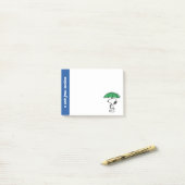 Post-it® cacahuètes | Parapluie vert Snoopy (Sur un bureau)
